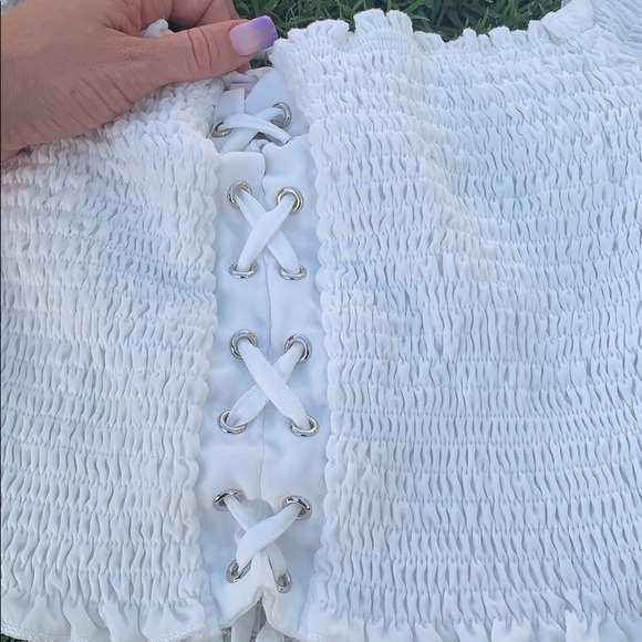 White Crop Top - Picture 3 of 4